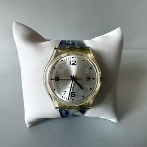 Swatch Watch BRANDNAME Originals Standard Gent GE162 2005 Blue Wristwatch Swiss - Picture 1 of 15