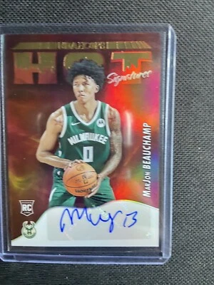 MarJon Beauchamp 2022-23 Hoops Hot Signatures Auto RC Rookie - Image 1 of 2