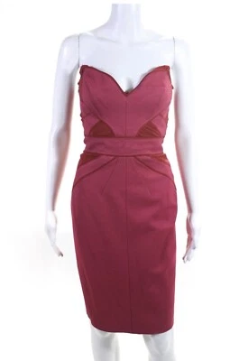 Vestido Corsé Zac Posen Y2K Rosa Frambuesa Sin Tirantes - Talla 4 Foto 1 de 4