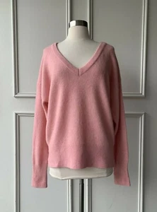 COUNTRY ROAD relaxed V-neck fluffy knit rose SIZE: XXS,XS,S,M,L,XL,8,10,12,14,16 - Picture 1 of 12