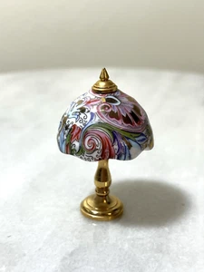 Reutter Porzellan Stained Glass Table Lamp Non-Electric Dollhouse Miniature READ - Picture 1 of 14