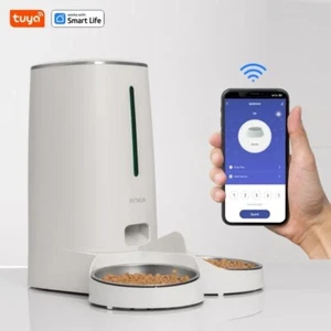 Automatic Cat Feeders for 2 Cats, 4L Cat Food Dispenser with APP Control, - Picture 1 of 12