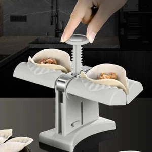 Kitchen Double Head Automatic Dumpling Machine Wonton Mould Press CuttingMachine - Picture 1 of 9
