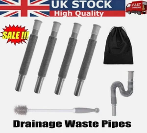 5X Collapsible Flexible Caravan Motorhome Drainage Waste Pipes Durable Reusable - Picture 1 of 13