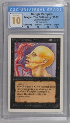 1993 MTG Unlimited Edition Sengir Vampire CGC Pristine 10 English Uncommon - Image 1 of 2