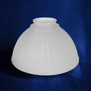 Vintage Frosted Glass Ribbed Globe Shade - Picture 1 of 5