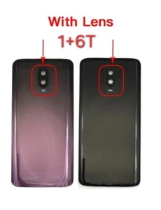 Rückseite Back Akkudeckel Glas für OnePlus 6T 1+6T mit Kameralinse - Bild 1 von 5