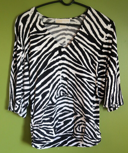 Camicia donna Michael Michael Kors manica lunga stampa zebrata taglia XS