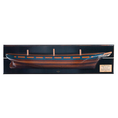 Lightning 1854 Clipper Tall Ship Wooden Half Hull Model 37  Nautical Wall Decor • 290$