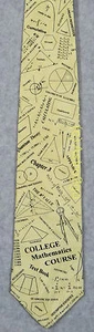 COLLEGE MATHEMATICS CALCULUS ALGEBRA GEOMETRY Museum Artifacts Silk Necktie NEW - Picture 1 of 7