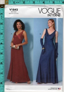 "Misses' Special Occasion Dress" ©2021 Vogue Sewing Pattern #V1842 8-10-12-14-16 - Picture 1 of 5
