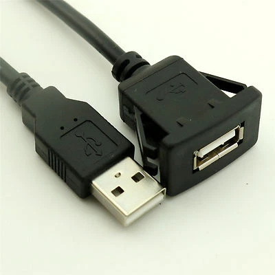 5pcs Car Flush Mount Socket USB 2.0 Waterproof Extension Lead Adapter Cable 6ft - Image 1 of 4