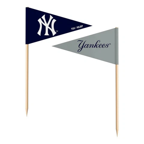 New York Yankees 36 Piece Toothpick Flags [NEW] MLB Pennant FanPick Tailgate Cover