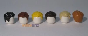 Lego Hair 23186 PICK & MIX ANY COLOURS! Black Dark Brown Light Yellow Tan Nougat - Picture 1 of 11