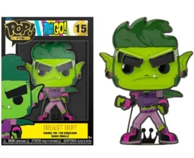 Beast Boy Teen Titans Go! | Funko Pop! Insignia Pin Esmaltado | NUEVO/SELLADO Foto 1 de 2