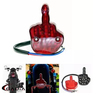Luz trasera LED para motocicleta dedo medio luz de freno lámpara roja universal para Haley - Imagen 1 de 9