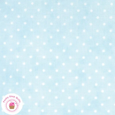 Moda Basic ESSENTIAL DOTS 8654 62 Baby Blue Dot Quilt Fabric - Image 1 of 4