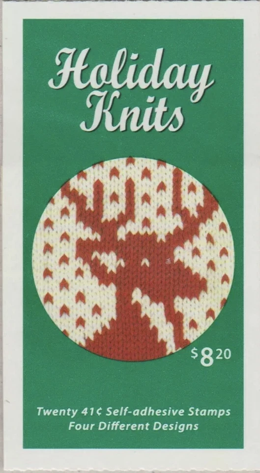 US Holiday Knits Christmas Issue of 2007 Vending Booklet of 20 MNH Sc 4211-4214 - Image 1 of 1