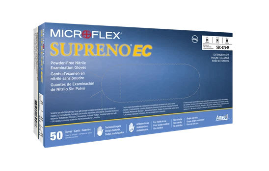 Guantes de nitrilo Microflex SEC-375-M Supreno EC medianos sin polvo 50/Anx Foto 1 de 1
