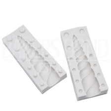 Fairy Tale Unicorn Spiral Horn Spike Cake Topper Silicone 3D Mould