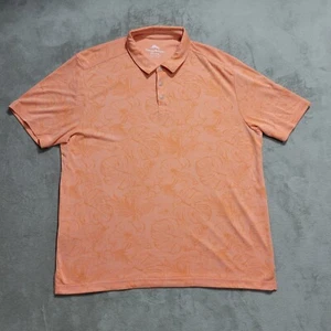 Polo Tommy Bahama uomo floreale maniche corte XXL arancione - Foto 1 di 11