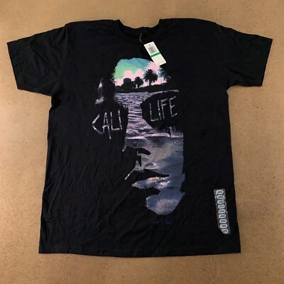 Camiseta manga corta Ring Of Fire para hombre talla grande negra Cali Pink Life nueva con etiquetas Foto 1 de 4