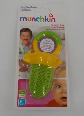 ALIMENTADOR DE ALIMENTOS FRESCOS MUNCHKIN IDEAL PARA FRUTAS Y VERDURAS 6+ MESES COLOR BRILLANTE NUEVO EN PAQUETE Foto 1 de 4
