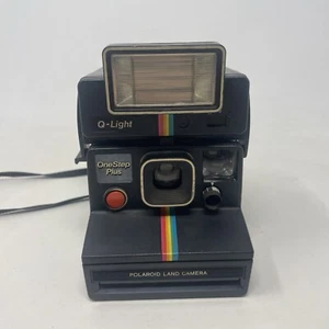 Vintage Rainbow Polaroid One Step Plus Land Camera  W/ Q-Light Battery Operated - Picture 1 of 7