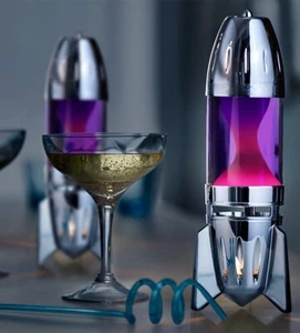 Mathmos Fireflow Candle Lava Lamp - silver - violet/pink - Picture 1 of 6