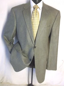 Joseph Abboud Green Check Multi Color 2 Button Size 44L 100% wool - Picture 1 of 10