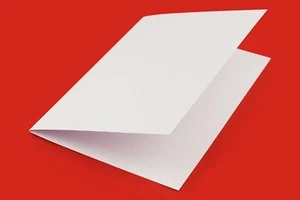 Tarjeta de saludo plegable a A6 en blanco, blanca mate 250gsm, 300gsm - Imagen 1 de 2