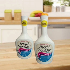 Vintage 70er Head & Shoulders Shampoo Imperial Größe 15 Unzen unbenutzt neu aus altem Lagerbestand volle Flasche (2) - Bild 1 von 10