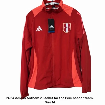 2024 Adidas Anthem 2 Jacket for The Peru National Team. Size M - Image 1 of 2