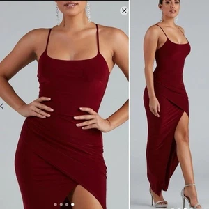 Windsor bordeaux get the scoop ärmelloses Maxi Bodycon Kleid L Weihnachten - Bild 1 von 12