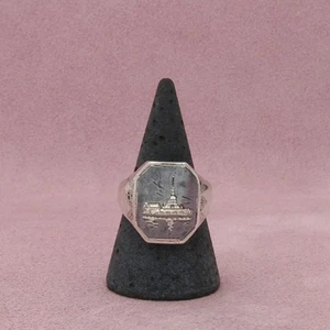 sterling silver mens vintage siam nielloware signet (as-is) ring size 9.5 - Picture 1 of 3