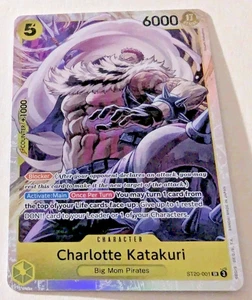 Tarjeta Holofoil One Piece TCG Inglés ST20-001 Charlotte Katakuri SR Foil - Imagen 1 de 3