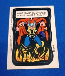 1975 Topps Super Marvel Comic Book Heroes "THOR-2" Sticker Card Nice! - Picture 1 of 2