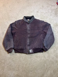 Small Maroon Santa Fe Carhartt Insulated Workwear Jacket Vintage 90s J14 BRG - Bild 1 von 8