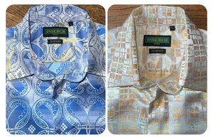 Herren - 2er-Set - Inserch Icon - Paisley Jacquard Knopfleiste Hemd - Large - Bild 1 von 16