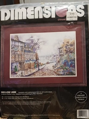 Dimensions Wellow Lane Crewel Kit #1430 Vintage 1994 Foto 1 de 3