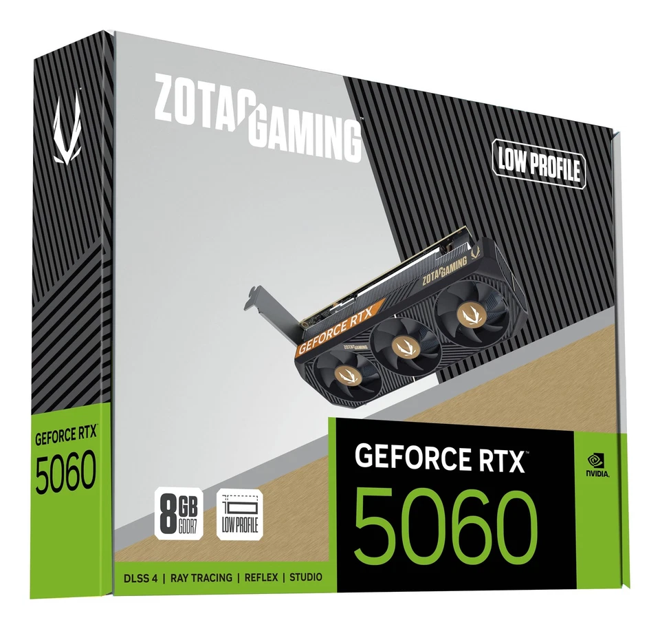 ^ Zotac Gaming GeForce RTX 5060 Low Profile 8GB GDDR7 HDMI 2x DP - Image 1 of 1