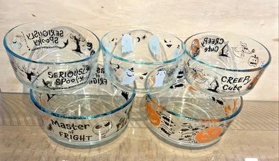 Pyrex Nightmare Before Christmas Halloween Glass Food Storage Bowl 7201 7203 - Image 1 of 4