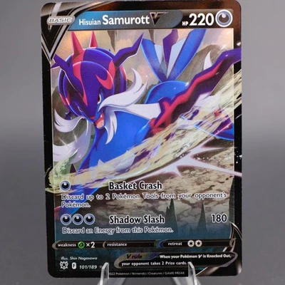 Hisuian Samurott V 101/189 Holo Ultra Rare SWSH10: Astral Radiance NM - Image 1 of 2