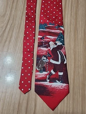 Галстук Stafford, 100% итальянский шелк, рождественский, новый с Ярлыками, винтажный - Изображение 1 из 4