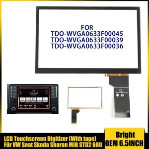 Digitalizador de pantalla táctil para VW MIB STD2 NAV TDO-WVGA0633F00039 TDO-WVGA0633F00045 - Imagen 1 de 12