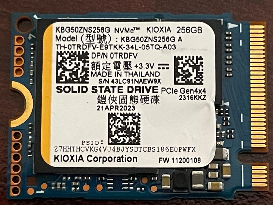 Твердотельный накопитель Toshiba KBG50ZNS256G 256 ГБ NVMe 30 мм - Изображение 1 из 1