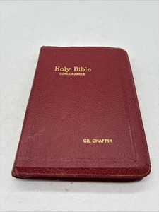 HEILIGE BIBEL KJV Konkordanz rotes Leder roter Buchstabe Weltverlag Reißverschluss - Bild 1 von 14