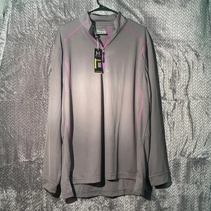 Under Armour golf NWT Gray 1/2 Zip Up Loose Fit Pullover Jacket Size XL - Picture 1 of 9