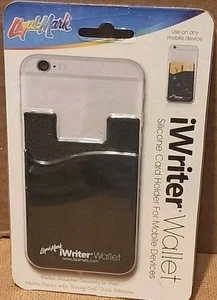 Silicone Credit Card ID Holder Wallet Pouch Stick-On Mobile Phone Pocket - Picture 1 of 4
