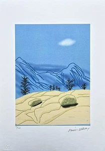 DAVID HOCKNEY - The Yosemite Suit blue mountains and stones - 33/500, 35x50 cm - Picture 1 of 4